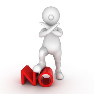 小人踩NO拒绝标志