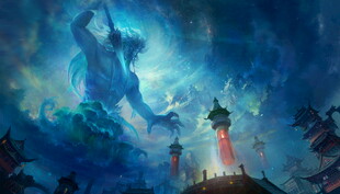 奇幻海神场景插画