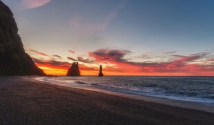 海滩日落美景