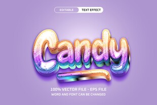 糖果立体字效
