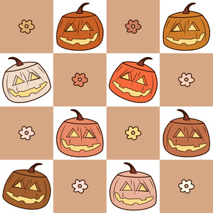 南瓜小花格子