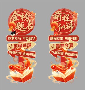 金榜题名迎宾牌