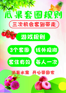 瓜果套圈规则 水果海报