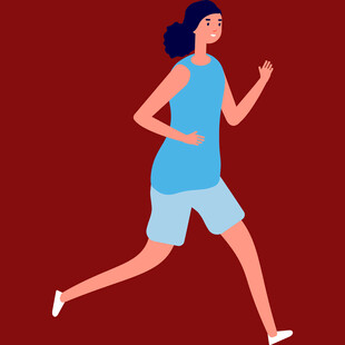 跑步的女性