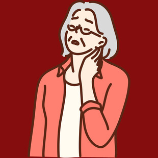 老人牙痛苦恼瞬间