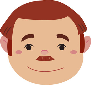 卡通笑脸男子头像