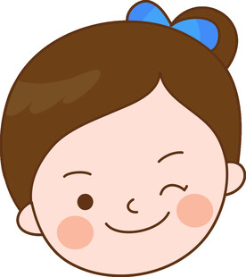 俏皮眨眼的可爱小女孩