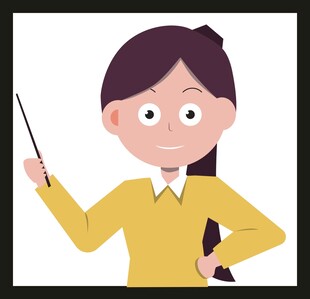 女教师手持教鞭授课
