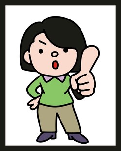 惊讶女孩竖大拇指