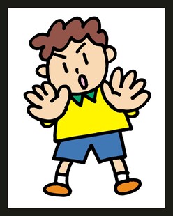 惊讶小男孩