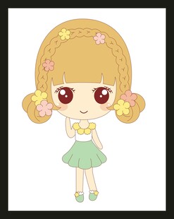 双马尾萌系小女孩形象