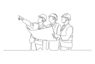 工程师团队研讨工程方案