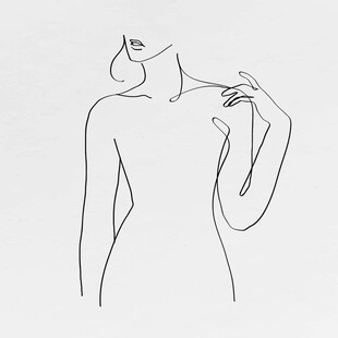 女性线条勾勒的优雅身姿