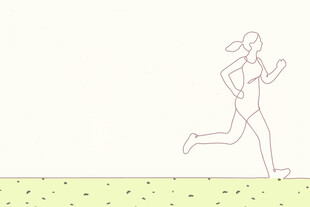 女子户外跑步动态图