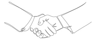 握手示意合作