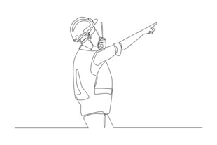 指向动作的人物简笔画