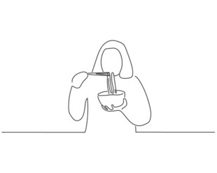 吃面线稿