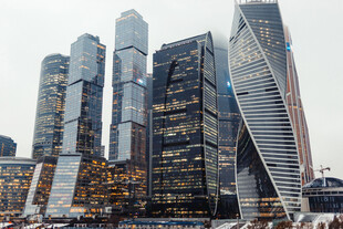 莫斯科现代摩天大楼景观