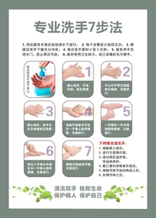 专业洗手7步法图示