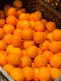 满满一筐新鲜橙子