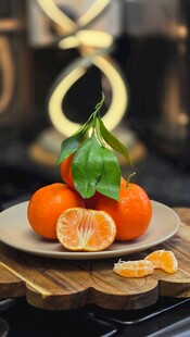新鲜橘子摆盘 