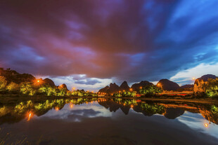 桂林山水夜景