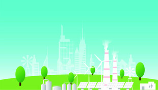 绿色草地旁的城市建筑景观