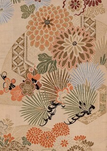 日式传统花卉飞鸟图案