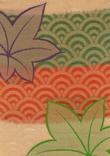 日式枫叶波纹图案设计