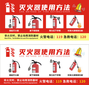 灭火器使用方法图示