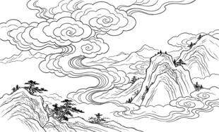 矢量山水图