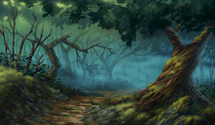 梦幻森林中的幽静小径