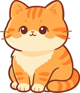 可爱橘猫插画