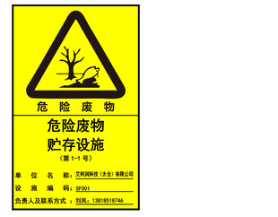 危险废物贮存设施警示标志