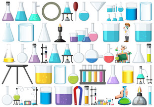 多样化学实验仪器集合