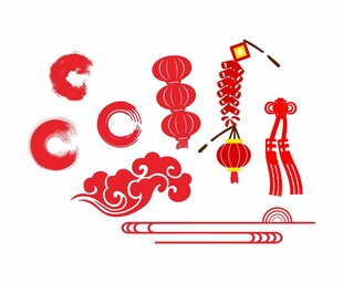 中式传统节庆装饰元素