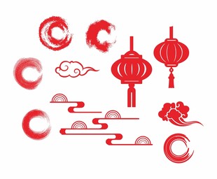 中式传统元素喜庆图案