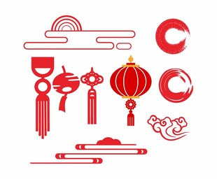 中式传统装饰元素集合