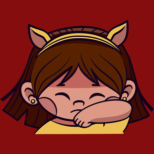 可爱猫耳女孩闭眼卖萌