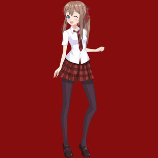 可爱日系校服少女形象