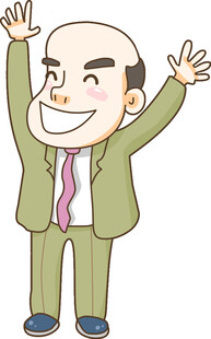 开心商务男士欢呼