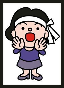 惊讶卡通女孩形象
