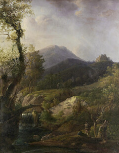 田园山林风景油画