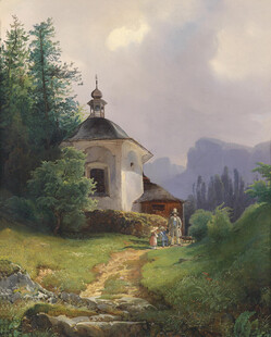 山间小屋的静谧美景