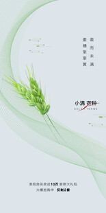 清新麦穗背景图