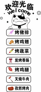 卡通风格欢迎光临指示牌