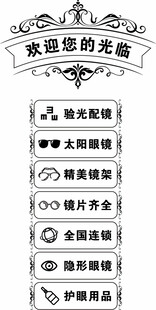 眼镜店服门贴