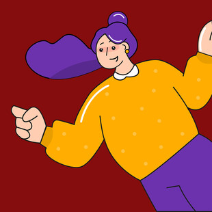 活力女孩欢快舞动