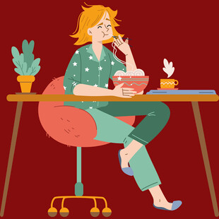女子惬意享受休闲时光