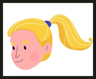 扎马尾的金发女孩头像